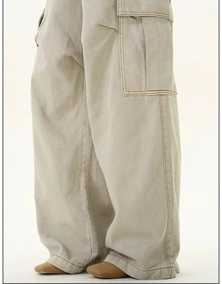 Wide-leg Cargo Pants