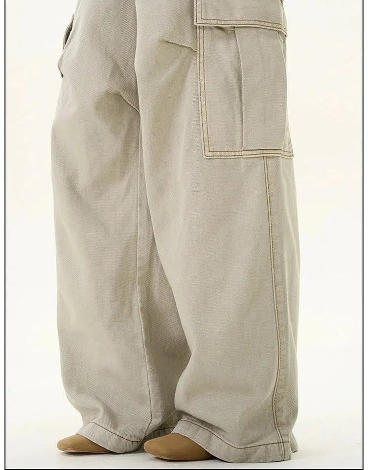 Wide-leg Cargo Pants