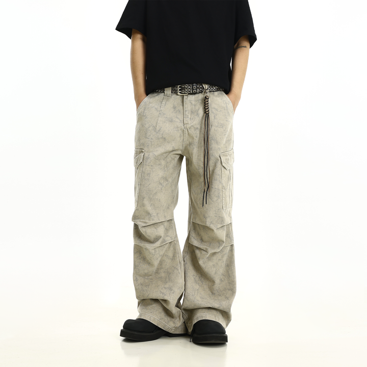 Wide-leg Casual Cargo Pants