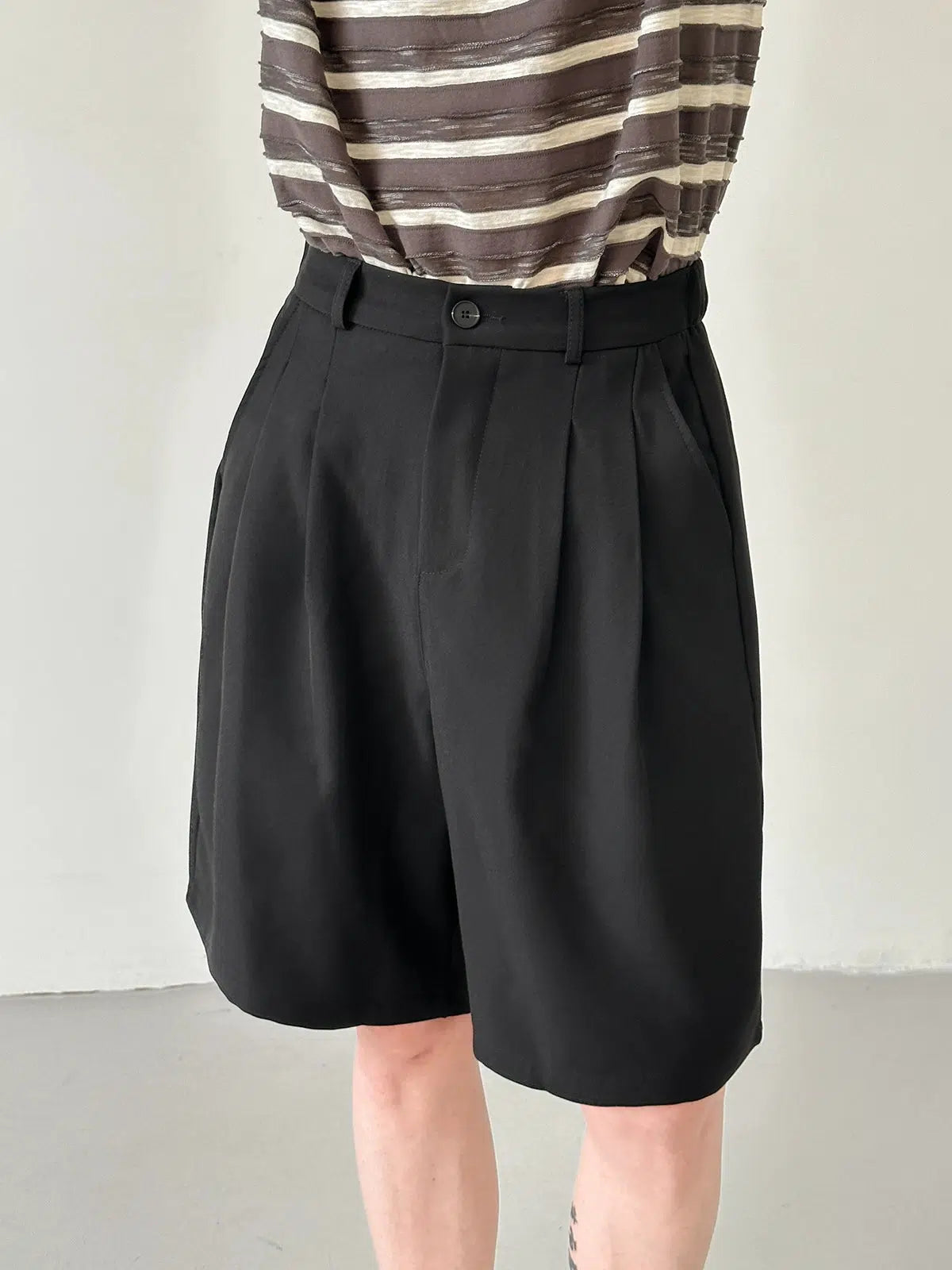 Wide-leg Casual Suit Shorts
