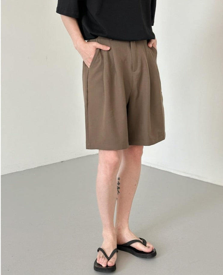 Wide-leg Casual Suit Shorts