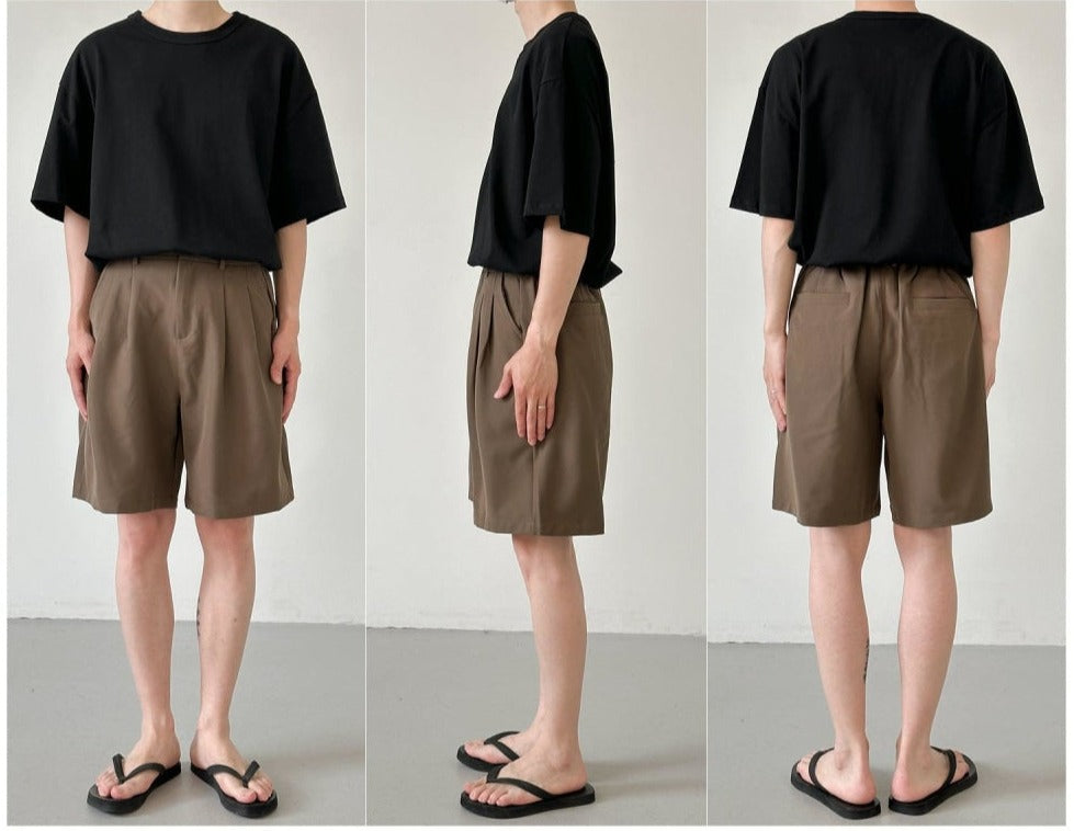 Wide-leg Casual Suit Shorts