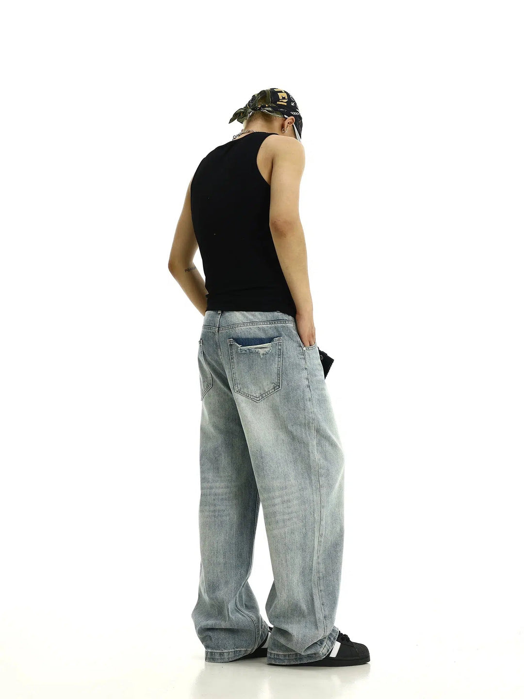 Wide-leg Denim Pants