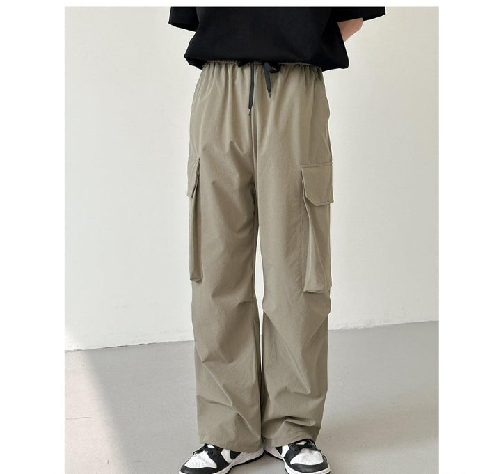 Wide-leg Drape Overalls Large Pocket