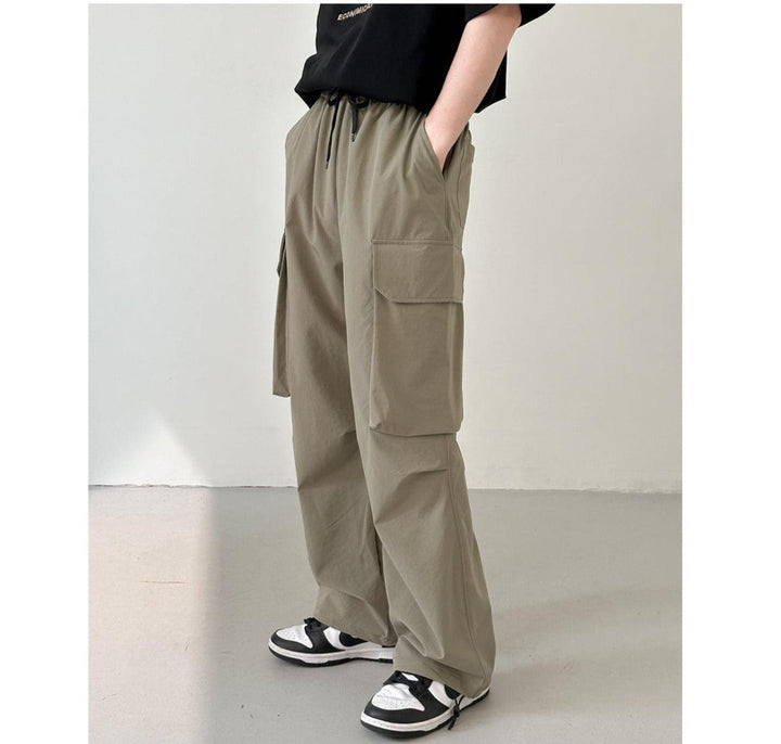 Wide-leg Drape Overalls Large Pocket