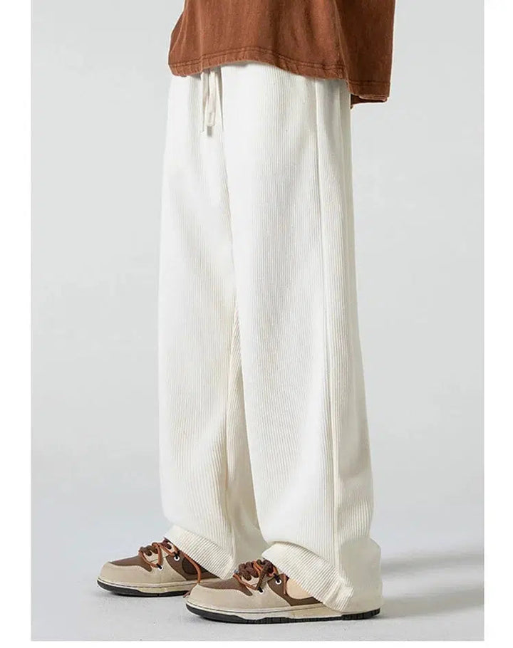Wide-leg Drawstring Sweatpants