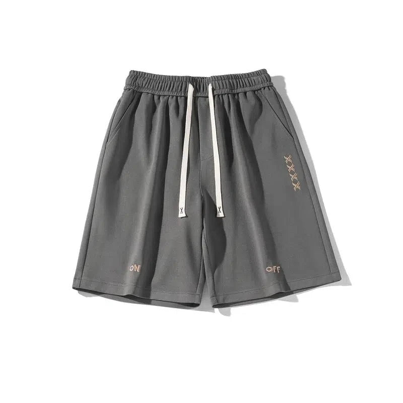 Wide-leg Embroidery Shorts