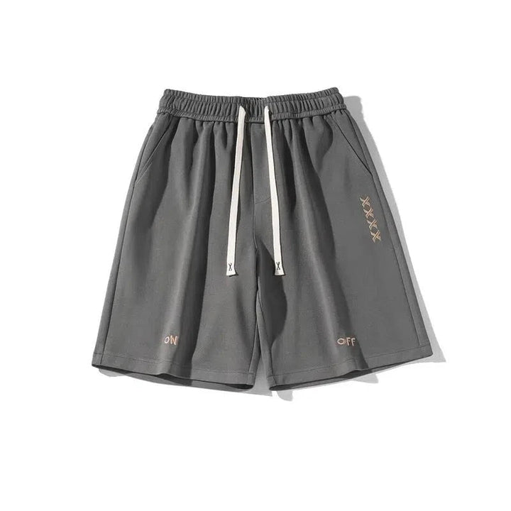 Wide-leg Embroidery Shorts