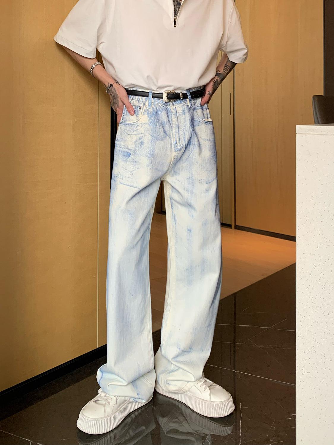 Wide-leg Straight-leg Jeans