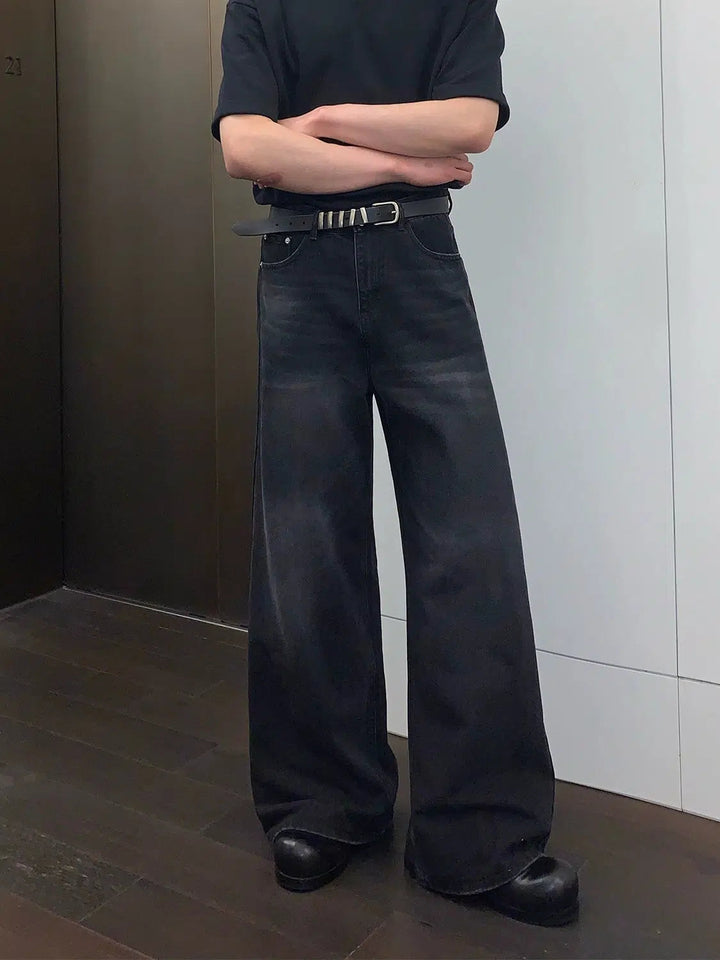 Wide-leg Straight-leg Jeans