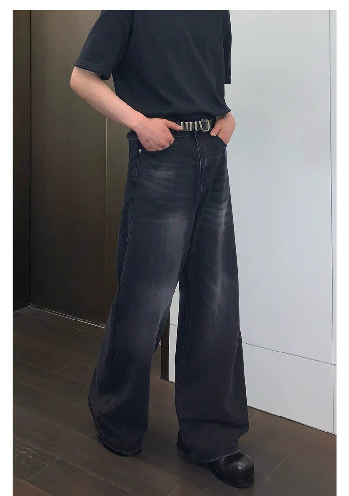 Wide-leg Straight-leg Jeans