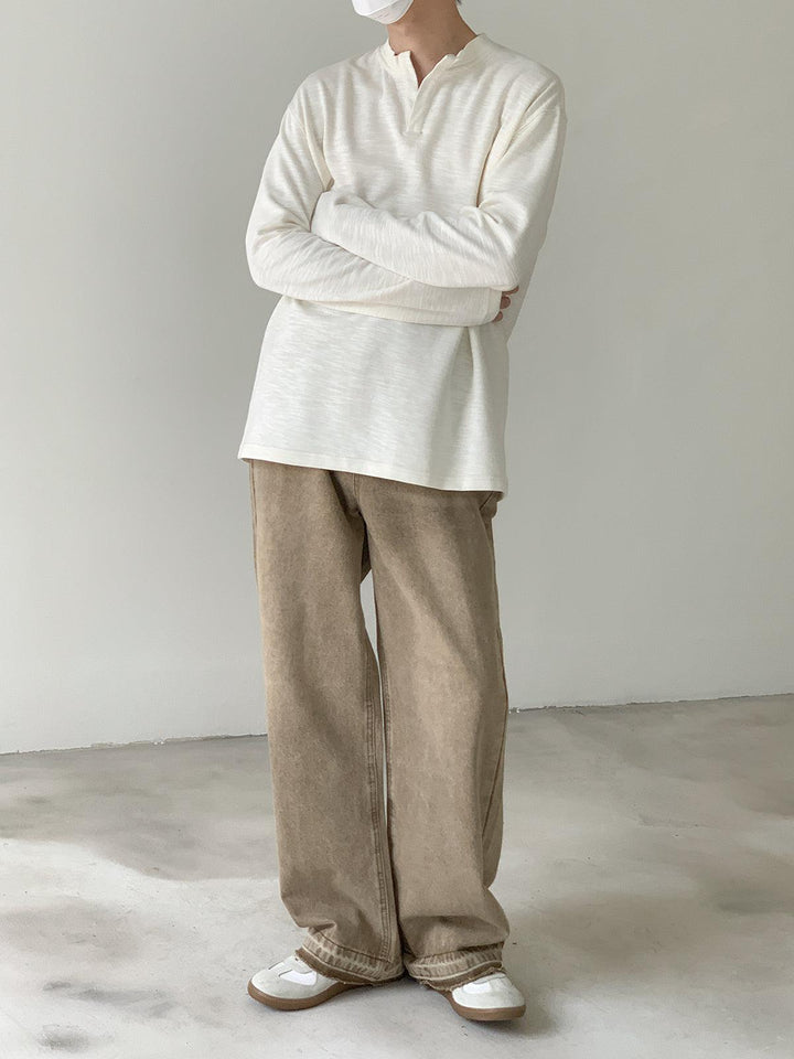 Wide-leg Straight-leg Jeans
