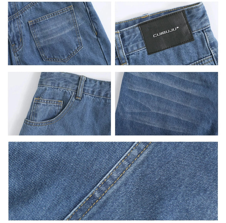 Wide-leg Straight-leg Jeans
