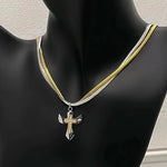 Winged Cross Pendant Necklace