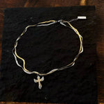 Winged Cross Pendant Necklace
