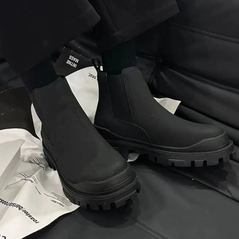 Winter Black Leather Boots