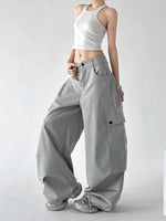 Wide Leg Multi Pocket Cargo Pants 2