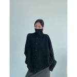 ,24156:28341,6168737759871,24156:28341,6168737759872,24156:28341,6168737759873,24156:28341,6168737759874,6168737759871,6168737759872,6168737759873,6168737759874, Ribbed Stand Collar Button Front Sweater Cardigan