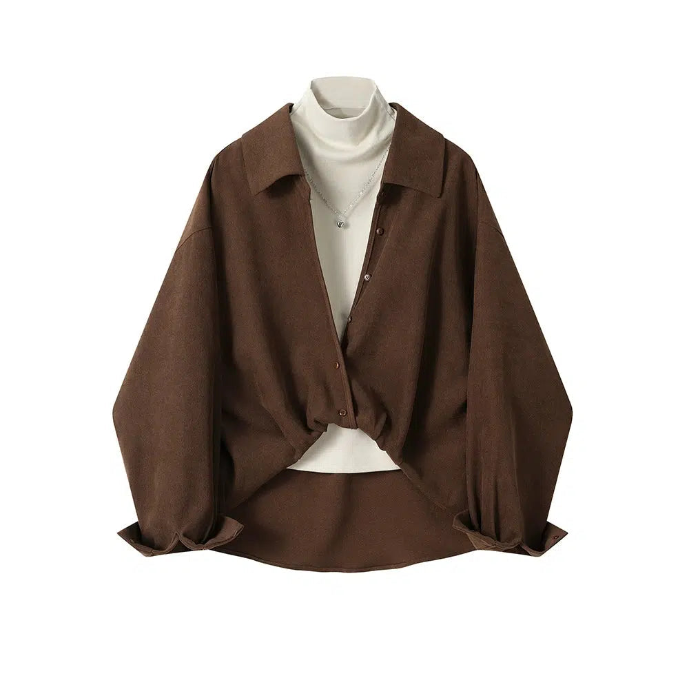 Long Sleeve Shirt Two Piece Set