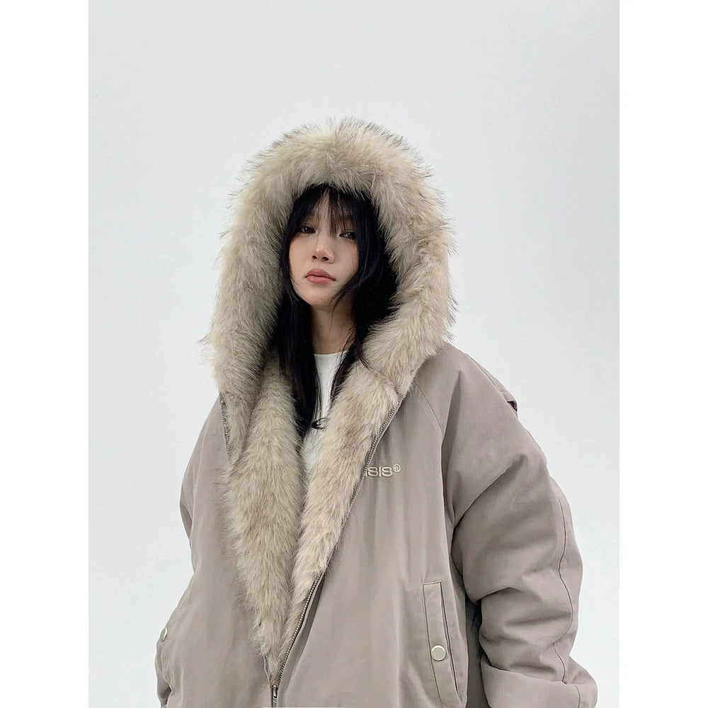 Hooded Fur-Lined Coat
