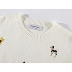 Dog Embroidery Knitwear Sweater
