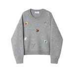 Dog Embroidery Knitwear Sweater