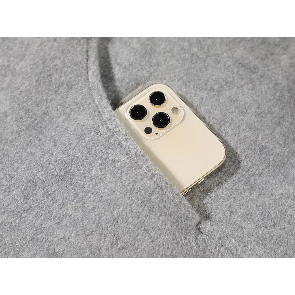 Fringed Scarf Wool Coat