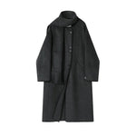 Fringed Scarf Wool Coat