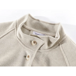 Plaid Cuffs Hooded Wool Coat