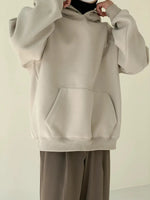 Woolen Sweatshirt with Kangaroo Pocket