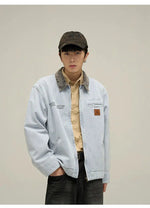 Workwear Lapel Denim Jacket