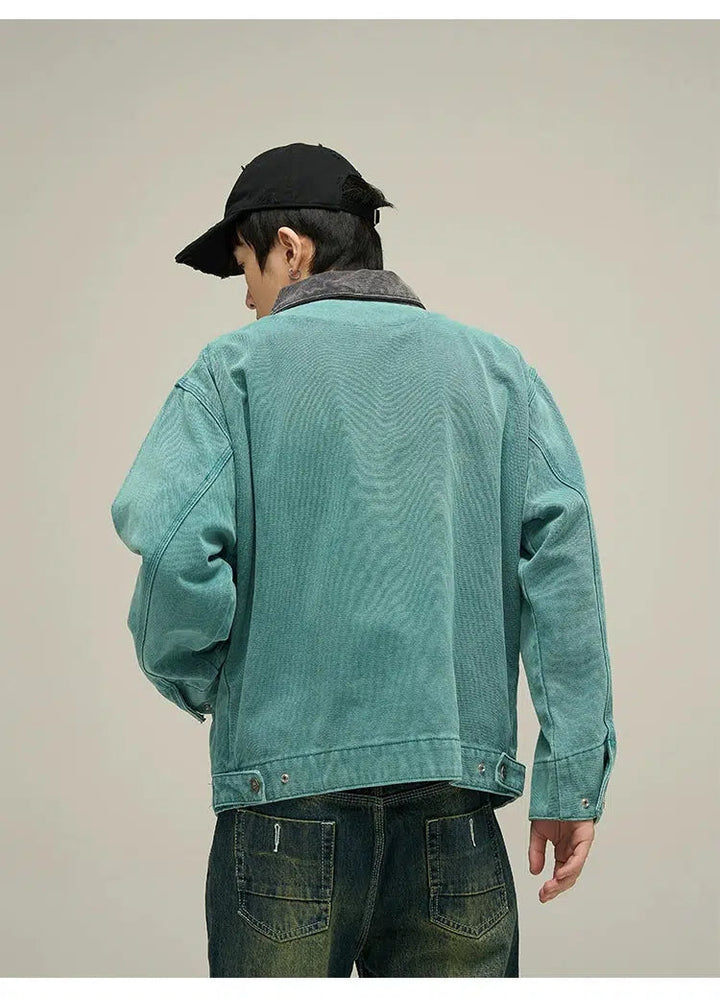 Workwear Lapel Denim Jacket