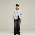 Workwear Lapel Denim Jacket