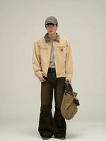 Workwear Lapel Denim Jacket