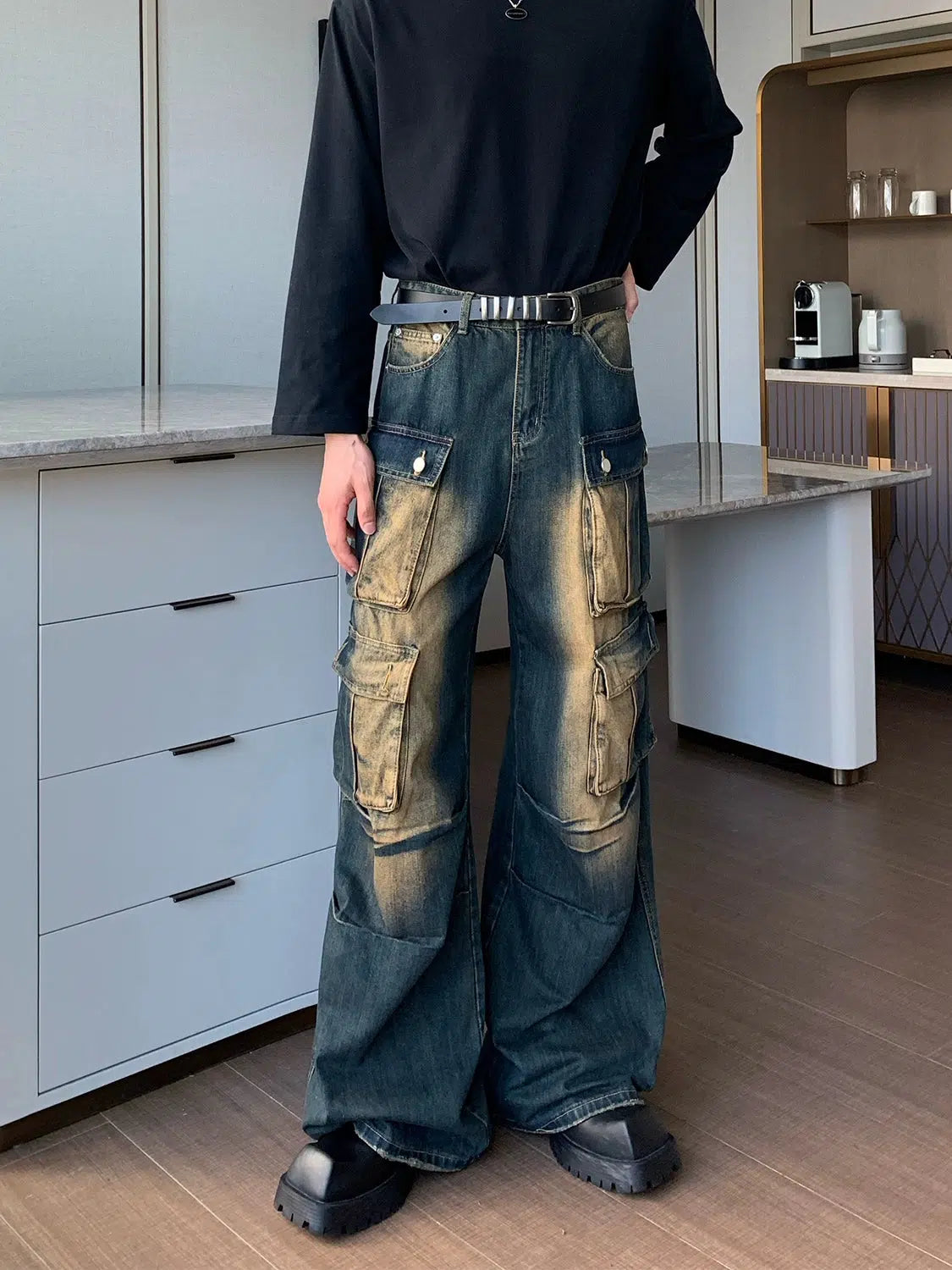 Workwear Multi-pocket Cargo Jeans