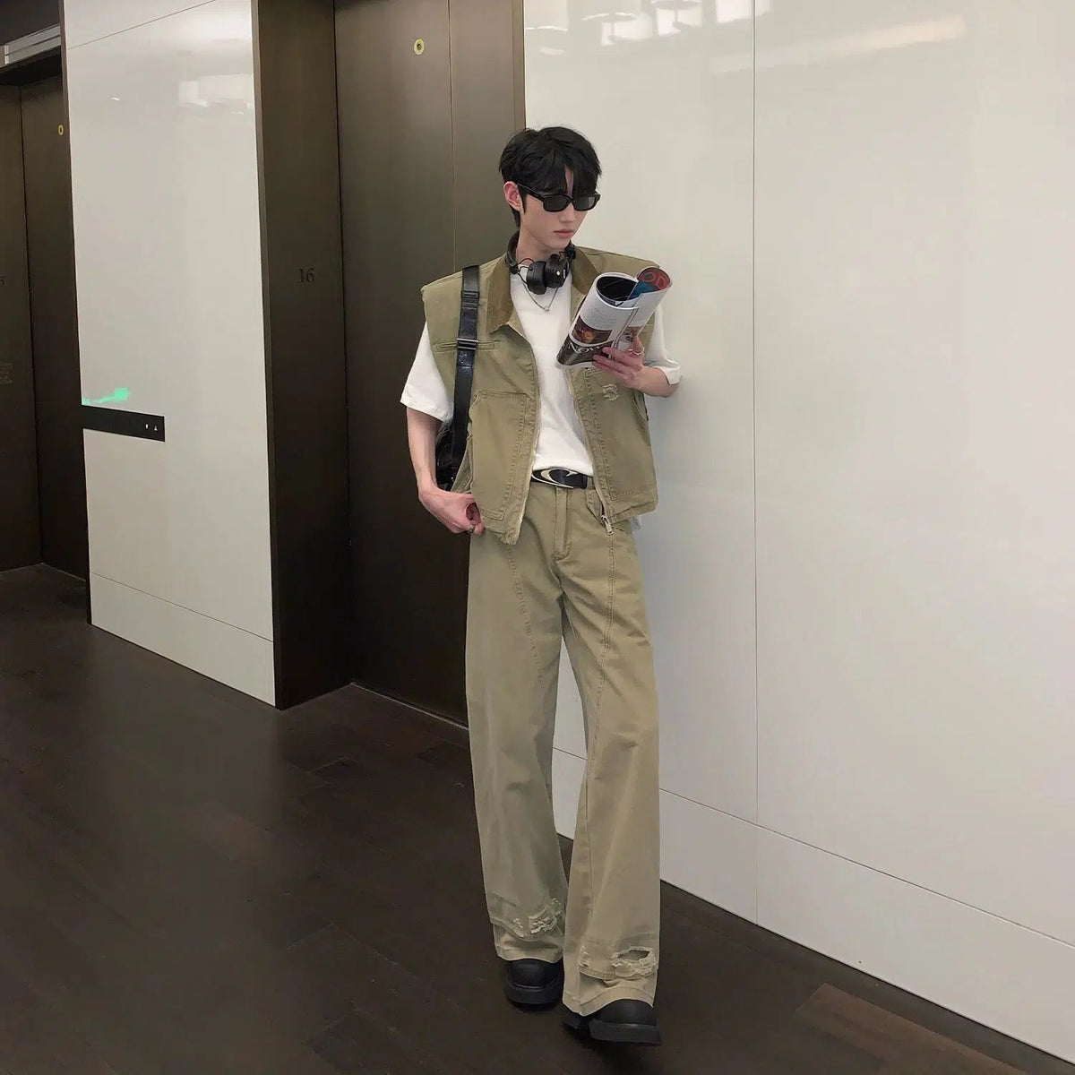 Workwear Sleeveless Denim Jacket & Jeans