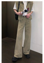 Workwear Sleeveless Denim Jacket & Jeans