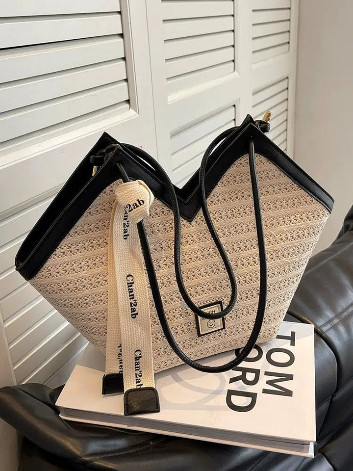 Woven Canvas Logo Strap Shoulder Bag