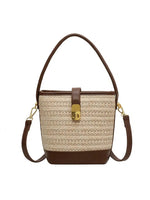 Woven Leather Bucket Bag