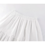 Elastic Waist Tiered Midi Skirt with Lace 3