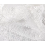 Elastic Waist Tiered Midi Skirt with Lace 4