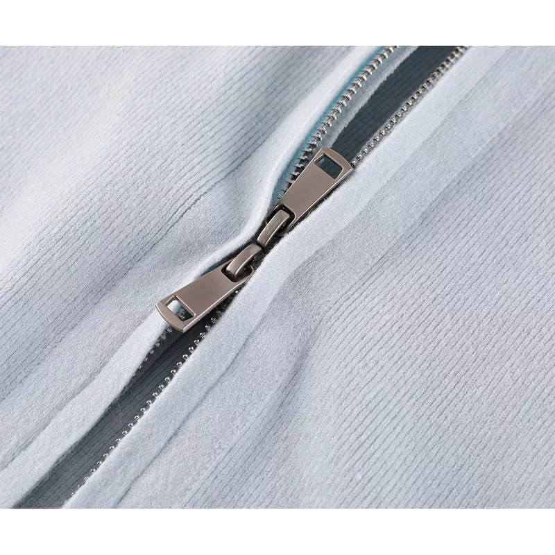 Zip Front Knit Hoodie Sweatshirt 3