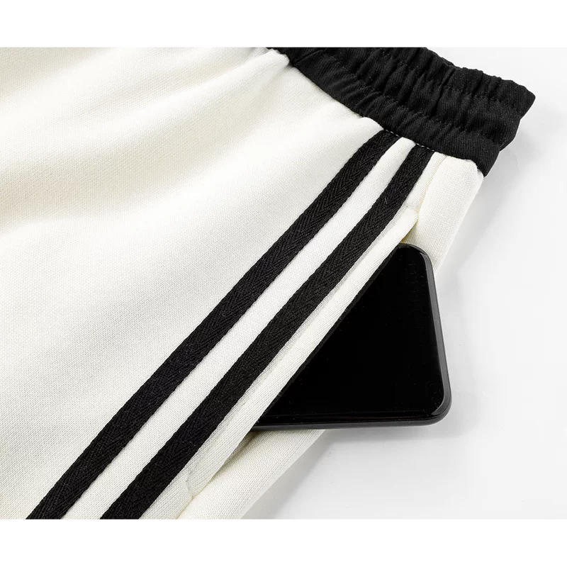 Striped Wide Leg Drawstring Sports Pants 4