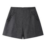 1627207:28334,6006591936446,1627207:28334,6006591936447,1627207:28334,6006591936448,1627207:28334,6006591936449,6006591936446,6006591936447,6006591936448,6006591936449, Lace Trim Wide-Leg Suit Shorts Pants