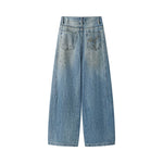 Casual Retro Graffiti Wide-Leg Jeans Pants 2