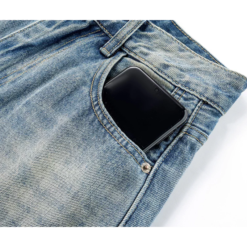 Casual Retro Graffiti Wide-Leg Jeans Pants 3