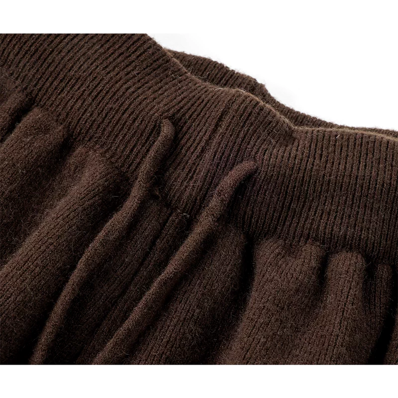 V-Neck Knit Sweater and Wide-Leg Pants Set 4