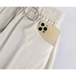 Wide-Leg Elastic Waist Cargo Work Pants 3