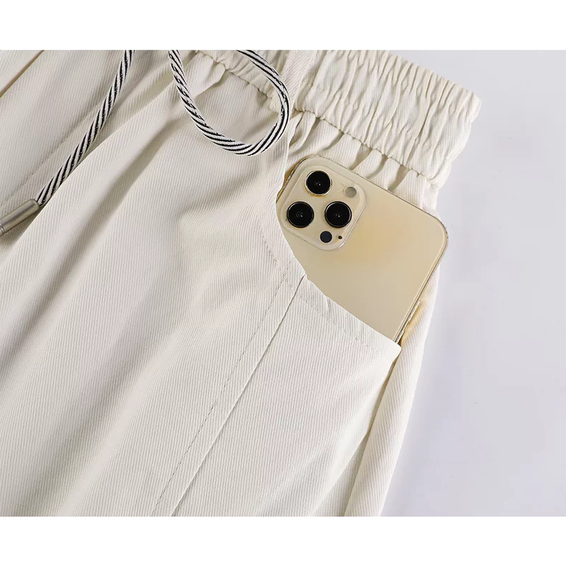 Wide-Leg Elastic Waist Cargo Work Pants 3