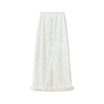 Velvet Midi Skirt with Fleece Lining 2